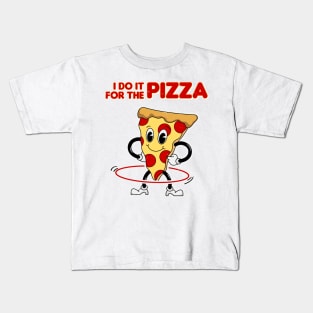 Funny Hooping Hula Hoop Fitness And Pizza Kids T-Shirt